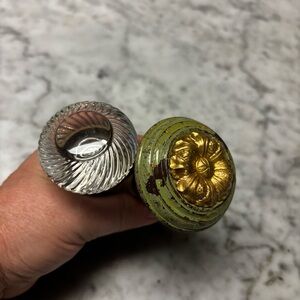 Vintage Style Door Knobs with Gold and Silver Accents wine stoppers
